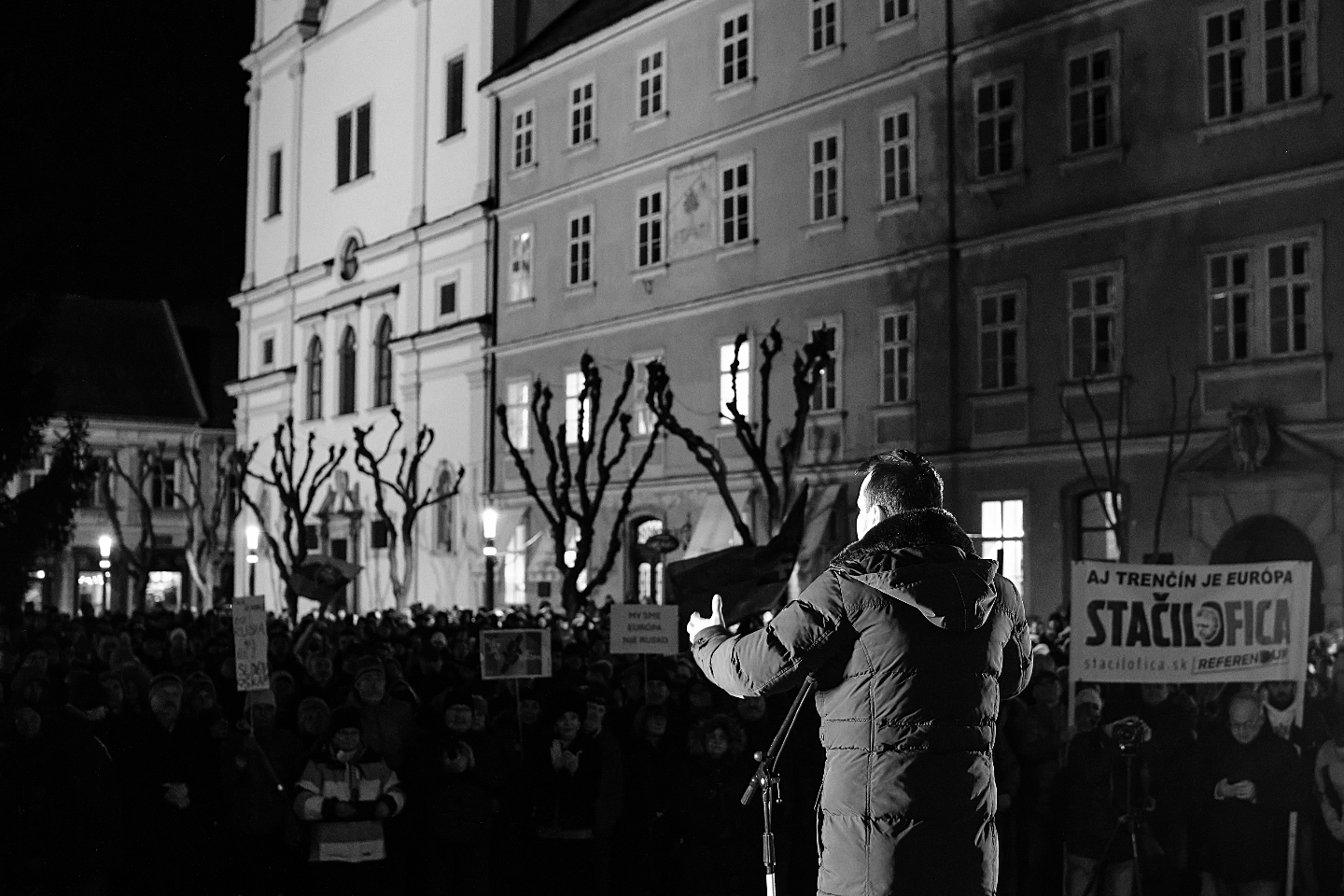 Protest. Šeliga. foto: Roman Holý